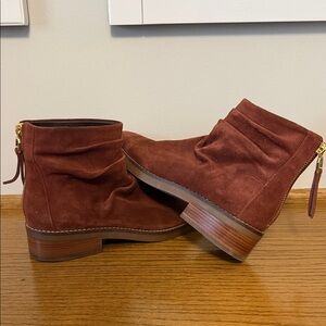 Cole Haan Riona Grand Suede Leather Back Zip Bootie - Size 7.5